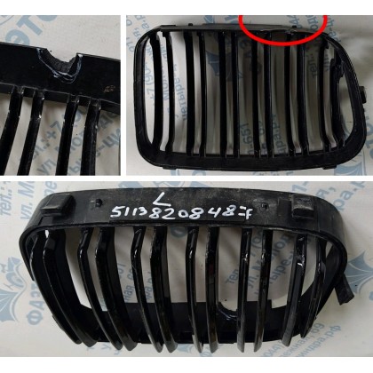 Решетка радиатора BMW E46 -09.01 Л черная б/у