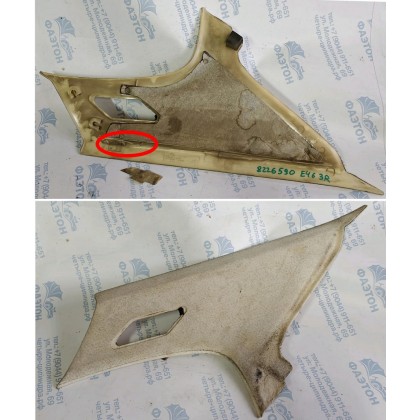 Обшивка стойки BMW E46 ЗП бежевая /дефект/ б/у