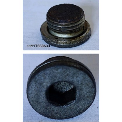 Пробка резьбовая M16*1,5 блока ДВС BMW N42B18A N46B20B E46 E83 E87 E90 нижняя часть б/у