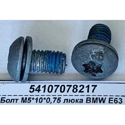 Болт М5*10*0,75 люка BMW E63 б/у Болт М5*10*0,75 люка BMW E63 б/у